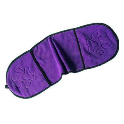 Aapet 1pc fiber husdjur badhandduk superabsorberande husdjur torkhandduk hund katt valp filt med pocket katt kattunge rengöring leveranser: Lila