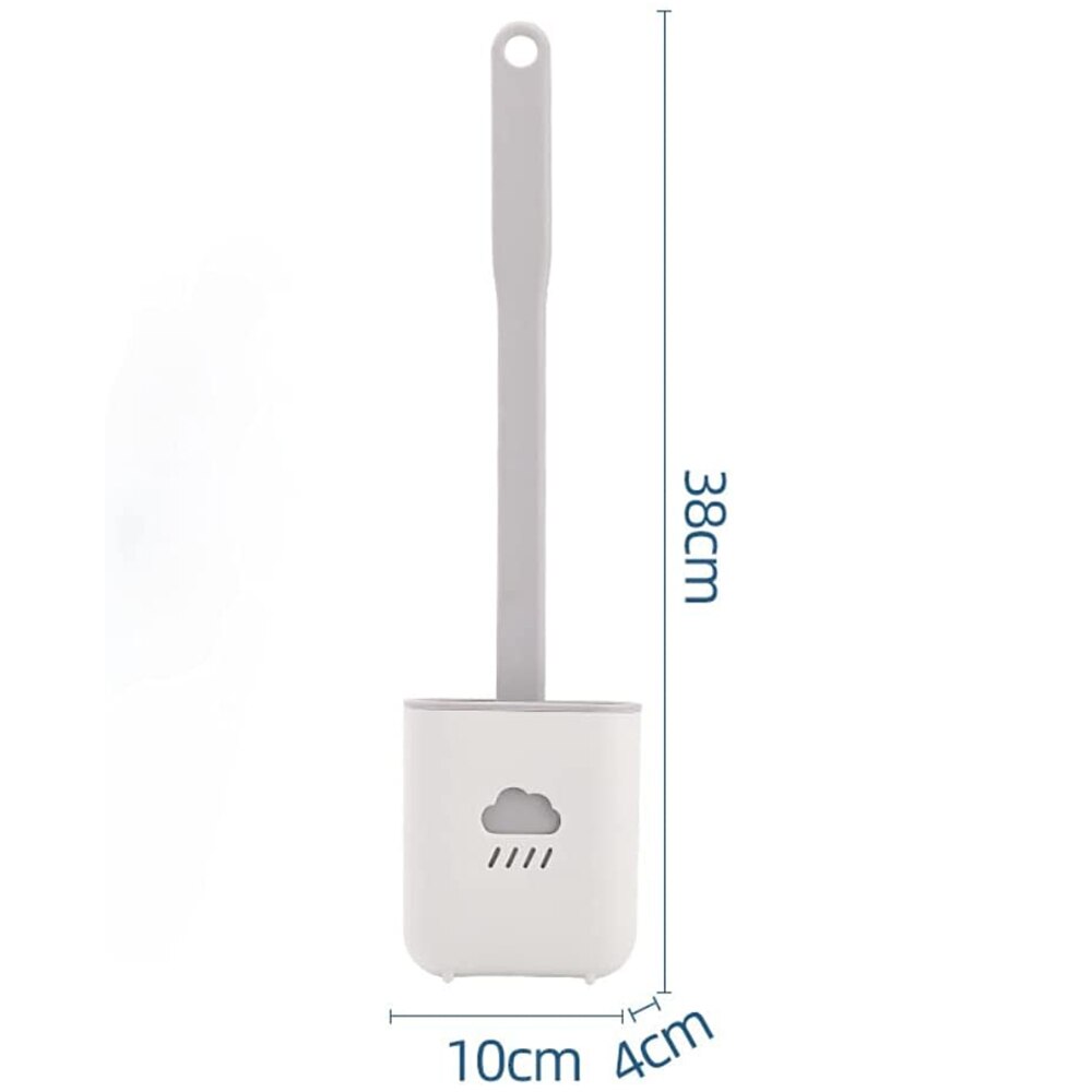 Brosse de toilette en Silicone pour WC, Flexible, poils en caoutchouc souples, pour salle de bain, nettoyage mural