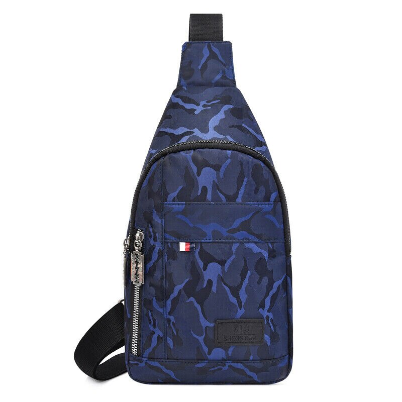 Anti-diefstal schoudertas voor heren, canvas messenger, casual schoudertas, crossbody, outdoor reistassen: Blauw
