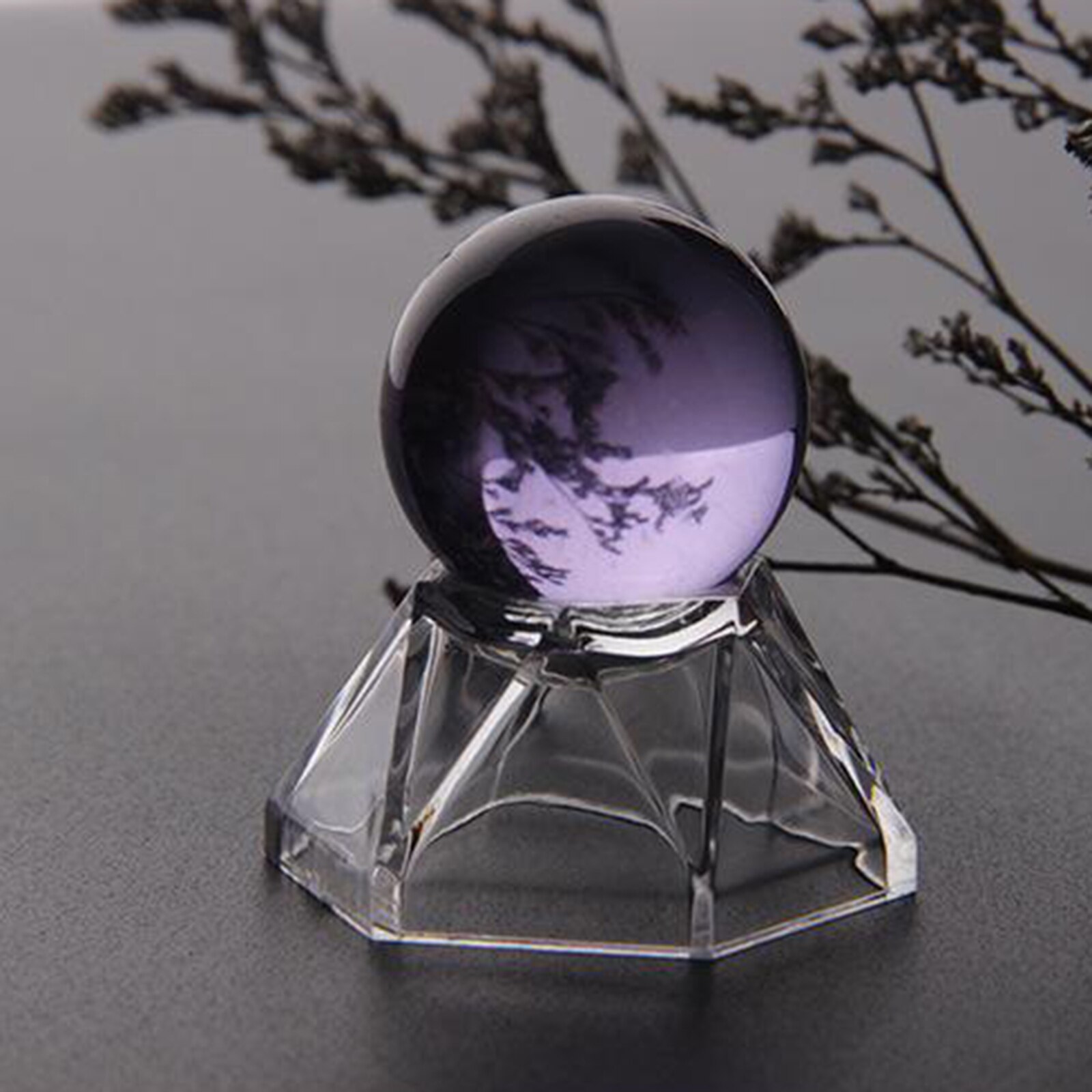 Acrylic Clear Display Stand Holder For Crystal Ball Sphere Transparent