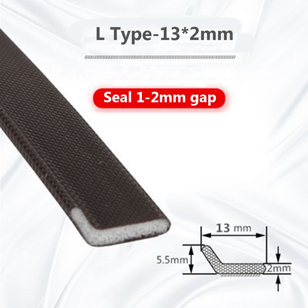 Tira de sellado anticolisión para puerta, burlete autoadhesivo para relleno de huecos, burlete para ventanas, 5M, excluidor de calado: Gris oscuro