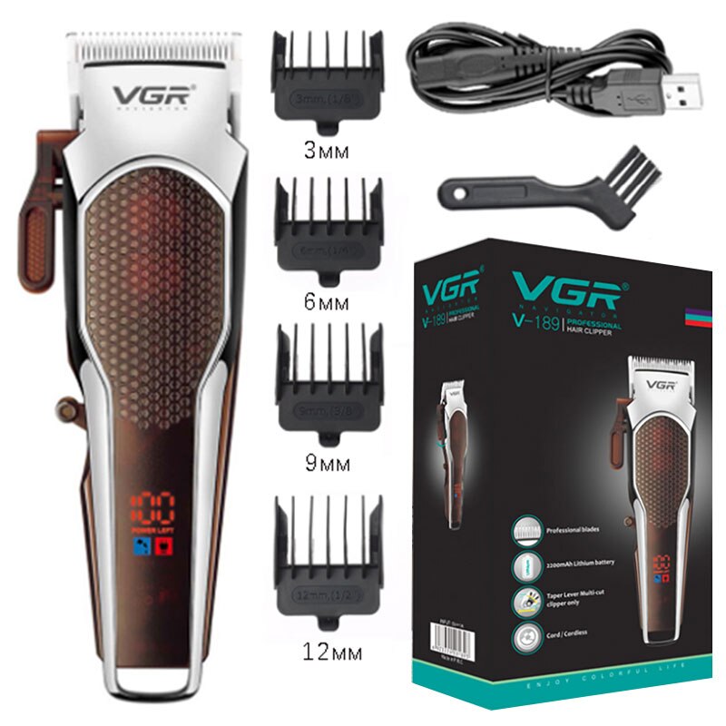 salon series adjustable hair clipper finishing hair trimmer electric hair cutter beard trimer with 2200mAh battery: with box