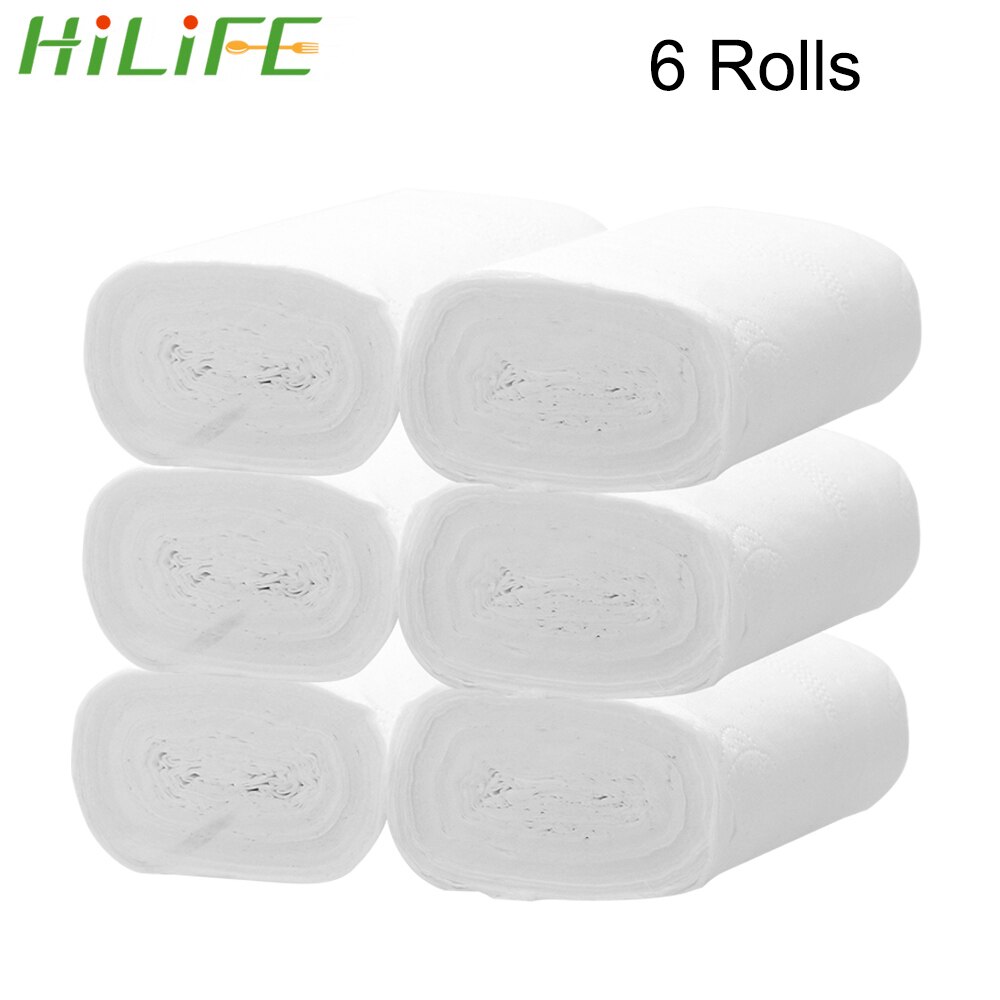 Hilife 6 ruller toiletpapir papirrulle tissue serviet serviet 4 lag håndklæder coreless toiletpapir hjem bad køkken væv roll