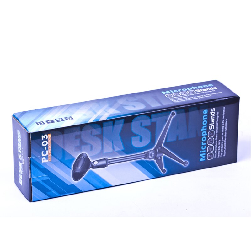 Adjustable Tripod Desktop Table Microphone Mount Holder Stand Support & Mic Clip