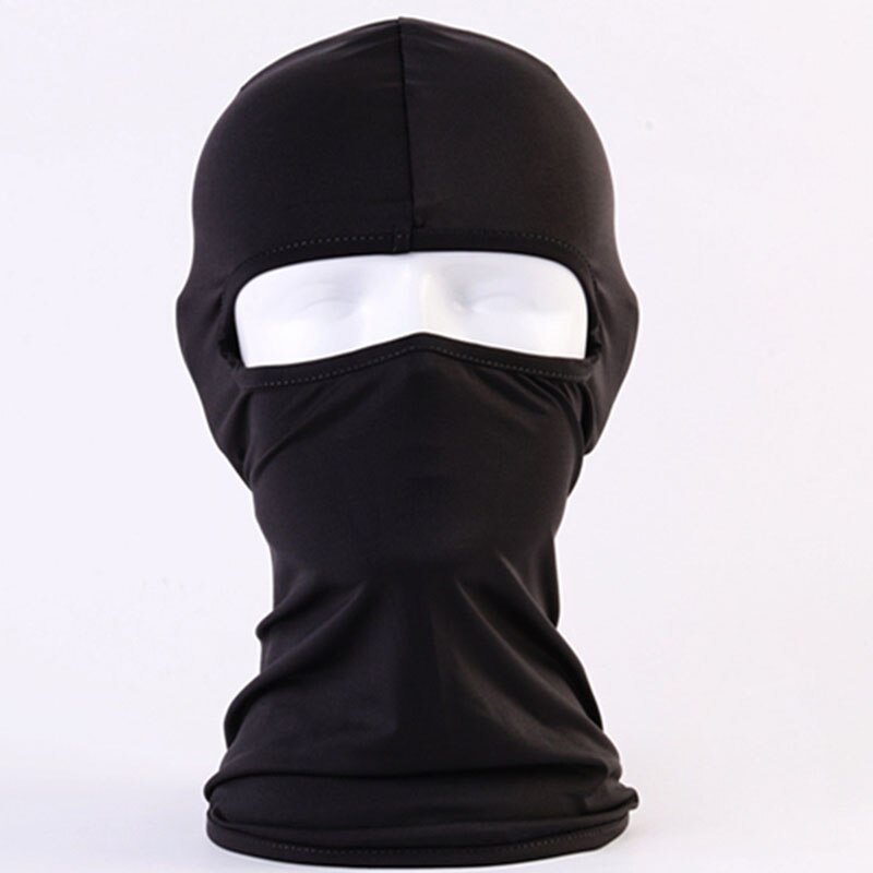 Spot full face masker capuchon motorfiets nekwarmer zomer winddicht maskers voor buiten fietsen skiën beste prijs: Zwart