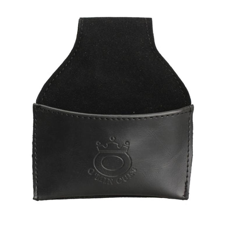 1PCS PU Black Faux Leather Chalk Holder Pouch with Clip Pool Billiards Snooker Cue Billiards Accessories 9.5*5cm