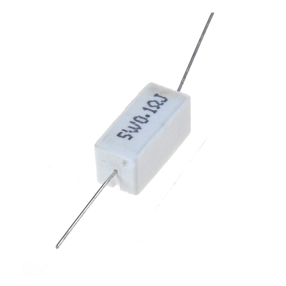 10 stuks/partij 21.9mm * 10.3mm * 9.08mm 5w 5% 0.1r j 0.1 keramische ohm cement vermogensweerstand goed