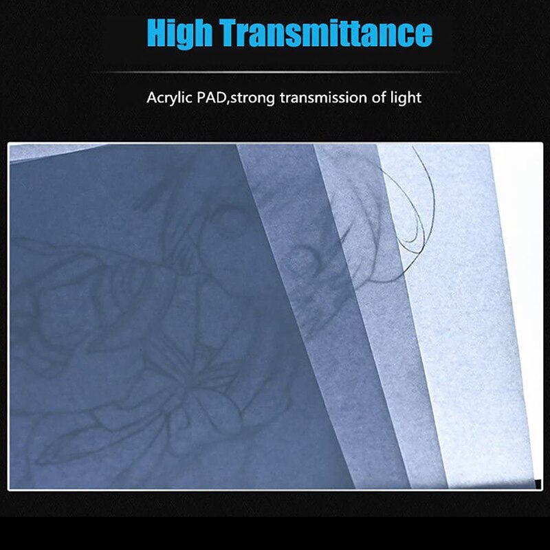 Acrylic LED Sketch Board For A4 Paper Adjustable LED Soft Eye-protection Lighted Drawing Writing Board USB Charging HWC