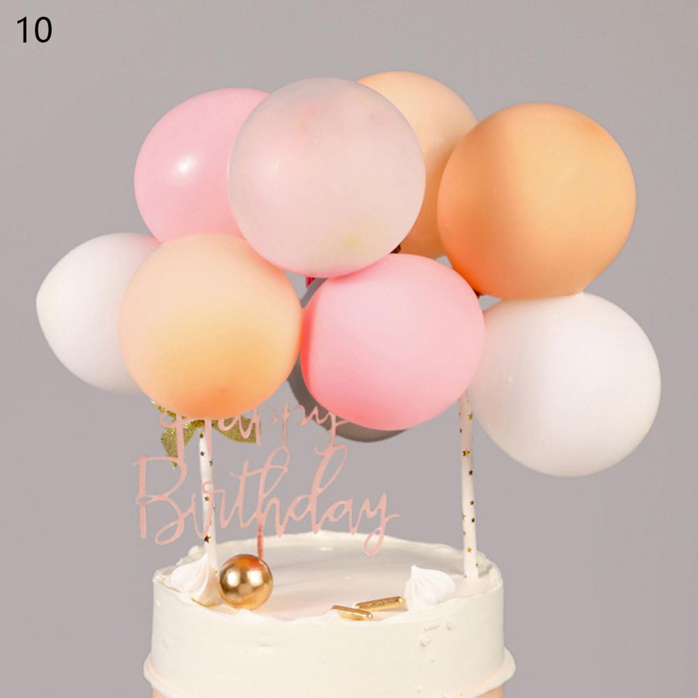 14 Stks/pak 5Inch Ballon Cake Topper Cloud Vorm Confetti Ballon Cake Topper Ballonnen Voor Verjaardag Baby Shower Wedding Decor: 10