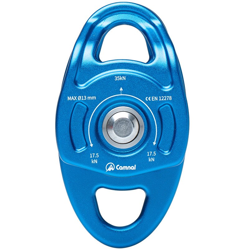 P322 Outdoor climbing pulley cross double pulley hoisting transportation coaxial pulley transportation movable side plate pulley