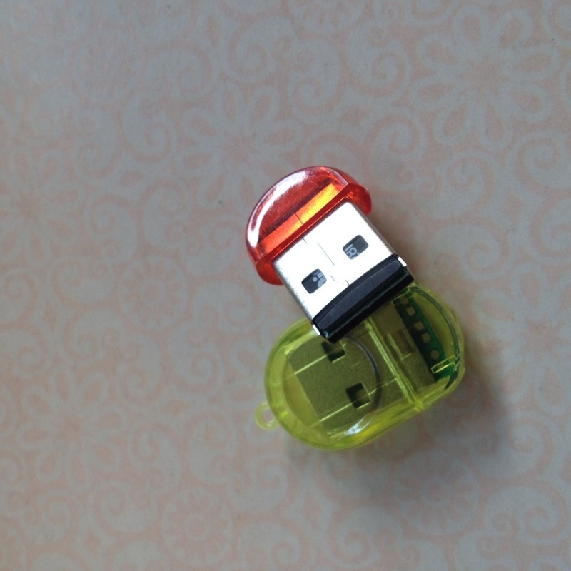 1pc mini-usb 2.0 tf micro sd sdhc sdxc muistikortinlukija kirjoitusasema usb-muistitikku muistikortinlukijat satunnaiset värit