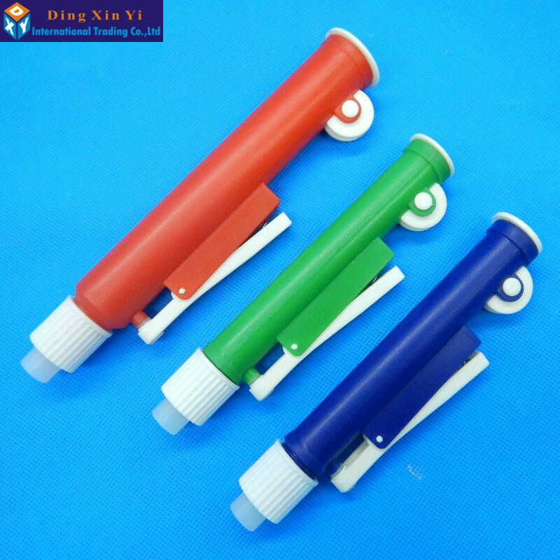 ! 1pcs manual pipette pipettor controller 2ml +5pcs 2ml glass graduated pipette