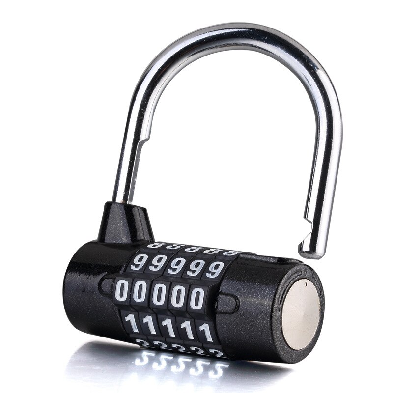 Candado de aleación de Zinc con 5 dígitos, combinación de números, contraseña de viaje, código de seguridad, 5 colores