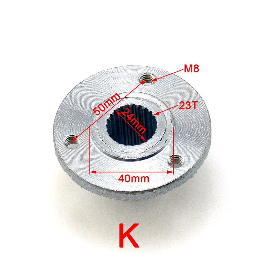 4 Stud 3 hole Axle 23T 24T 17T Hub Spline Mounting brackets Wheel Hub for 50cc- 125cc 150cc 250cc Quad Dirt Bike ATV Buggy: K