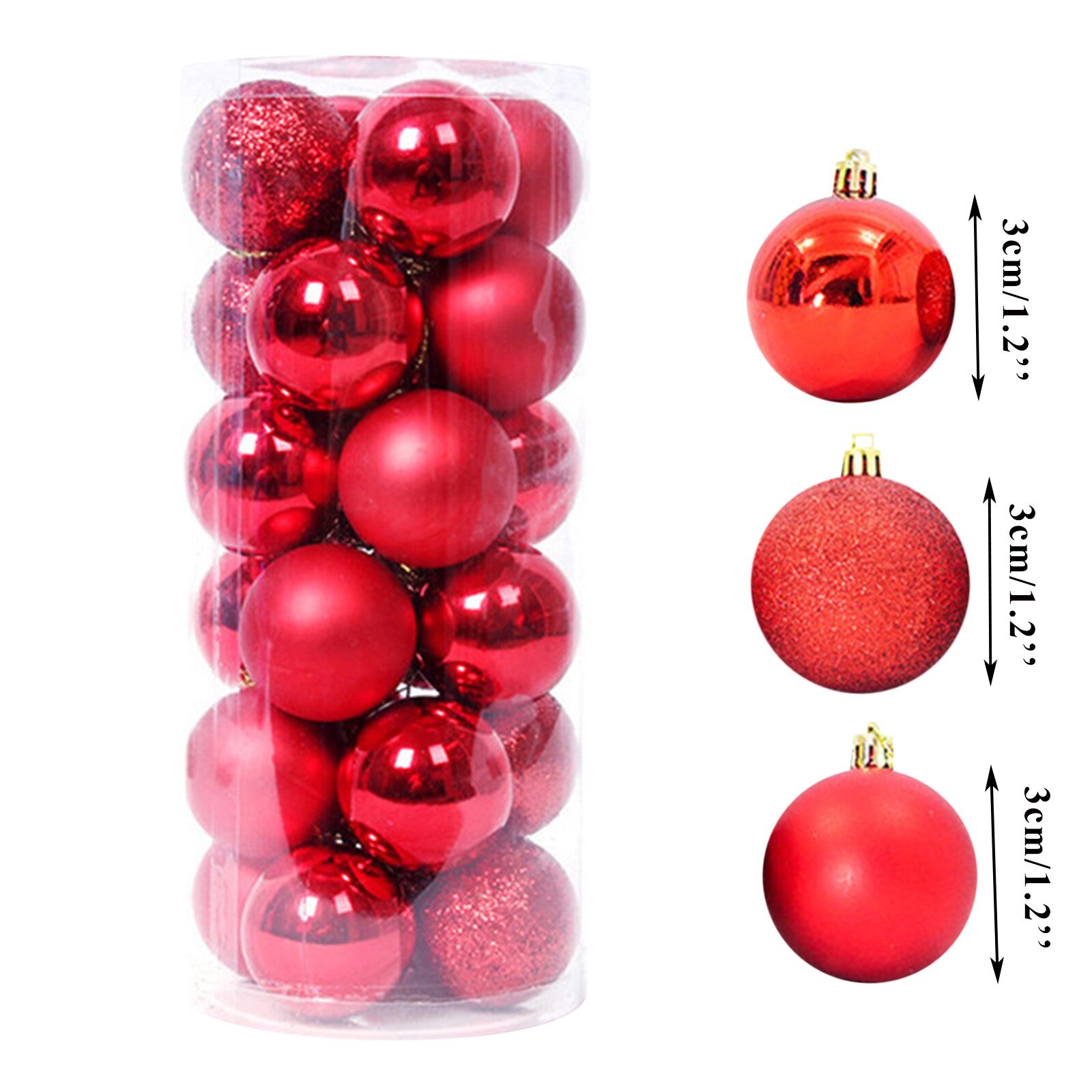 24 Stks/set Kerstballen Kerstboom Decoraties Kerstballen Party Wedding Hanger Thuis Ornament Decor 2022 Jaar Navidad * 58