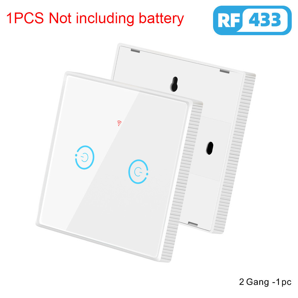 RF433Mhz Wireless Touch Switch Smart Home trasmettitore pulsante 1/2/3 Gang Led Lights pannello in vetro Wall funziona con 433Mhz: Bundle5
