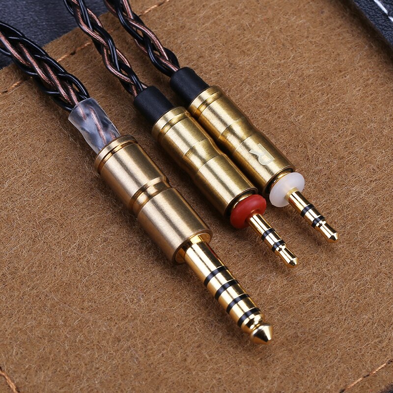 Openheart 8 Core Kabel Voor Hoofdtelefoon 1 Naar 2 Jack 3.5/2.5/4.4Mm Balans Upgrade Vervanging Silver kabels 1.4M Persoonlijkheid: 4.4Balance to 2.5