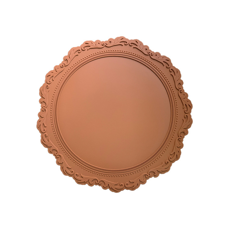 Almohadilla aislante resistente a altas temperaturas, tapete de silicona resistente al calor para mesa de comedor, tapete grueso para el hogar, tapete para tazas, cuenco y plato: Beige