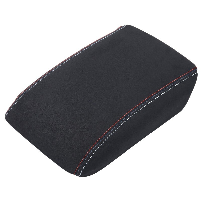 Negro Alcántara reposabrazos caja de tapa de apoyabrazos central cubierta de la caja de almacenamiento para A4 B8 2007