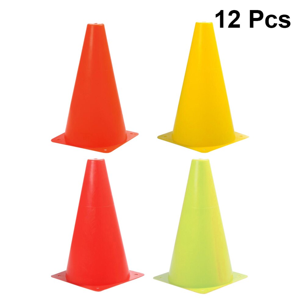 Barricata di traffico dell'attrezzatura di addestramento dei coni di calcio di sport del cono del blocco stradale 12pz per pattinaggio a rotelle: Default Title