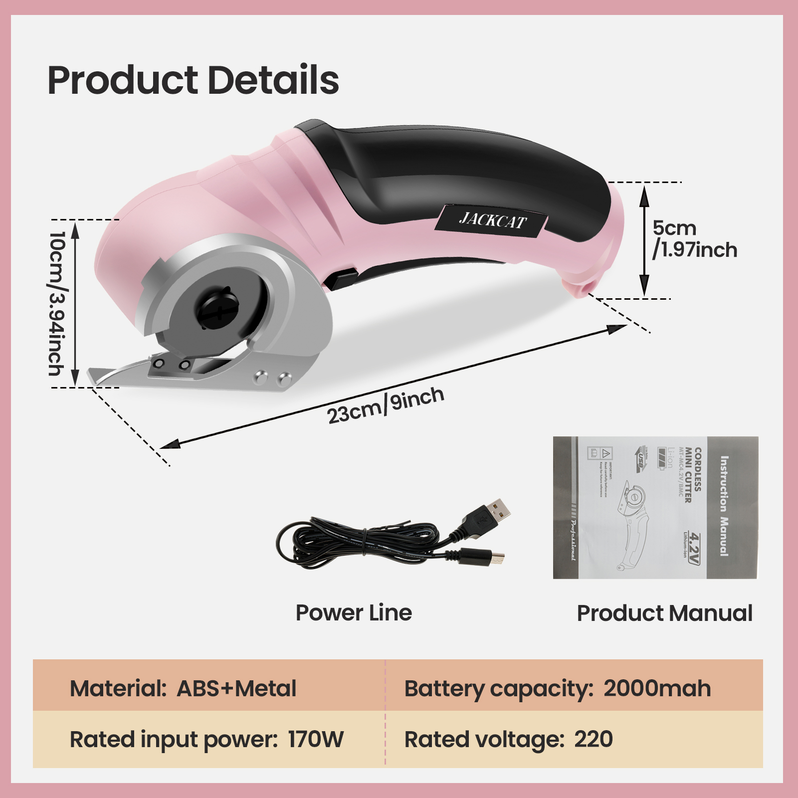Tijeras de sastre eléctricas inalámbricas, herramienta cortadora de cartón resistente, tijeras eléctricas portátiles de sastre para el hogar para cortar tela/cuero