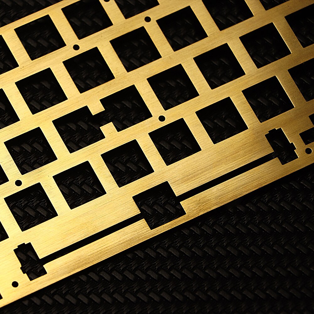 GK61 GK64 klawiatura mechaniczna CNC mosiądz rysunek zbieżność pozycjonowanie płyta wsparcie ANSI dla GH60 60% klawiatura DIY