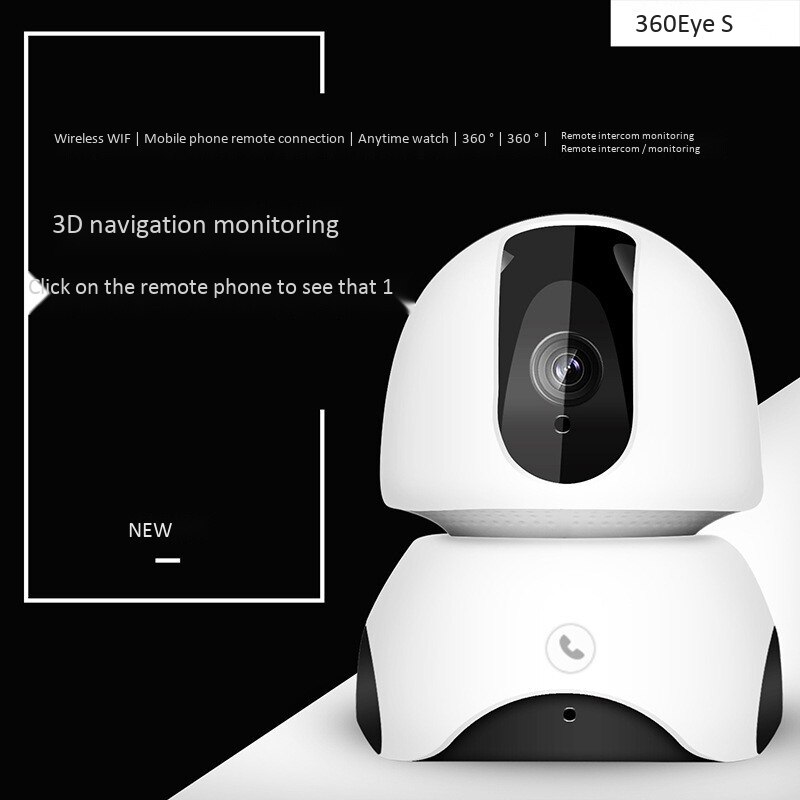 360 graden babyfoon 1080p hd wifi binnencamera met één-klik belfunctie (eu-stekker)