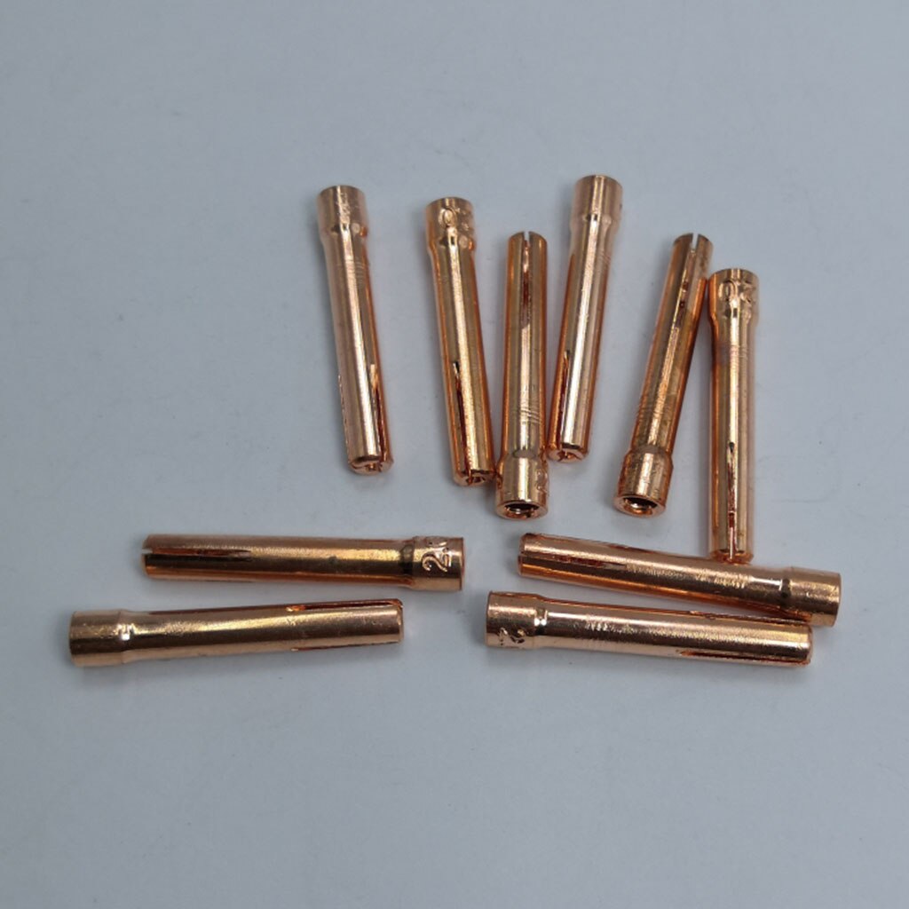 10pcs TIG Torch Collets Parts Accessories Kit Brass Copper Clip