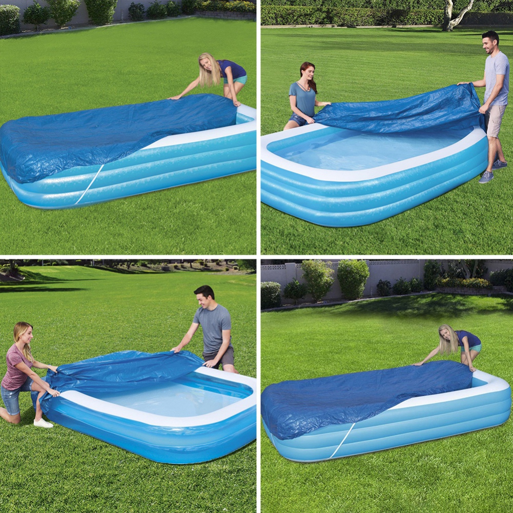 Solar Pool Cover Rectangular Waterproof Dustproof Garden Outdoor Pool Tub Covers Multifunctional Swimming Pool Solar Cover