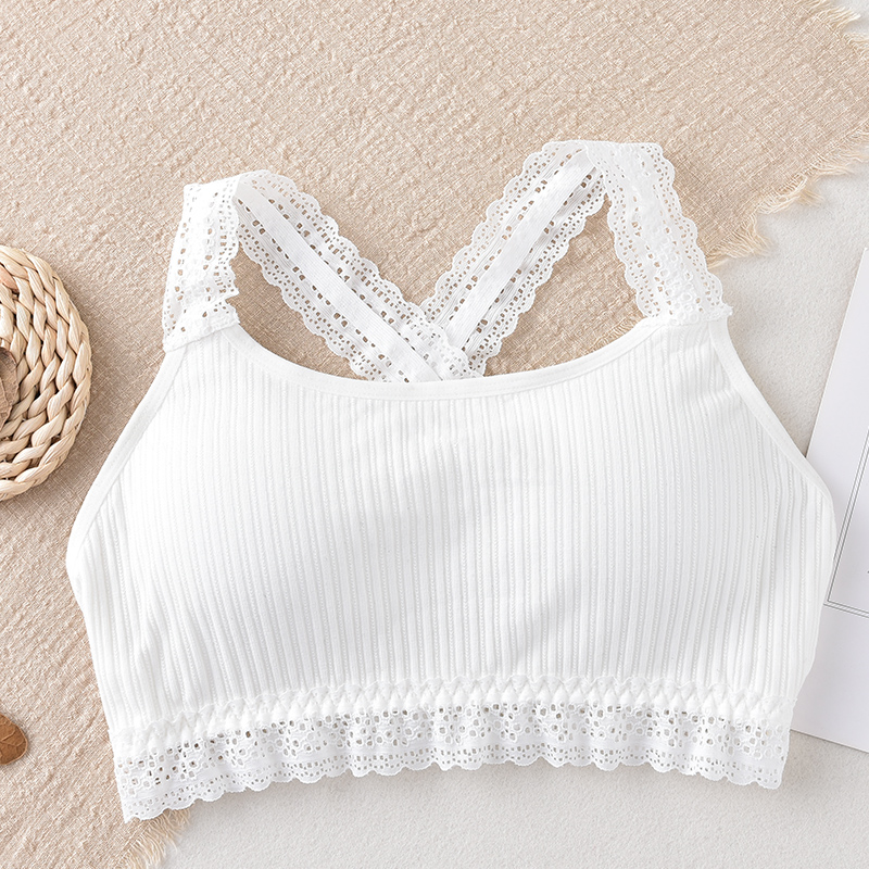 Bra Intimates Sexy Women White Lace Lingerie Femme Seamless Wireless Bralette Brassiere Crop Top Push Up Bras For Women B0165