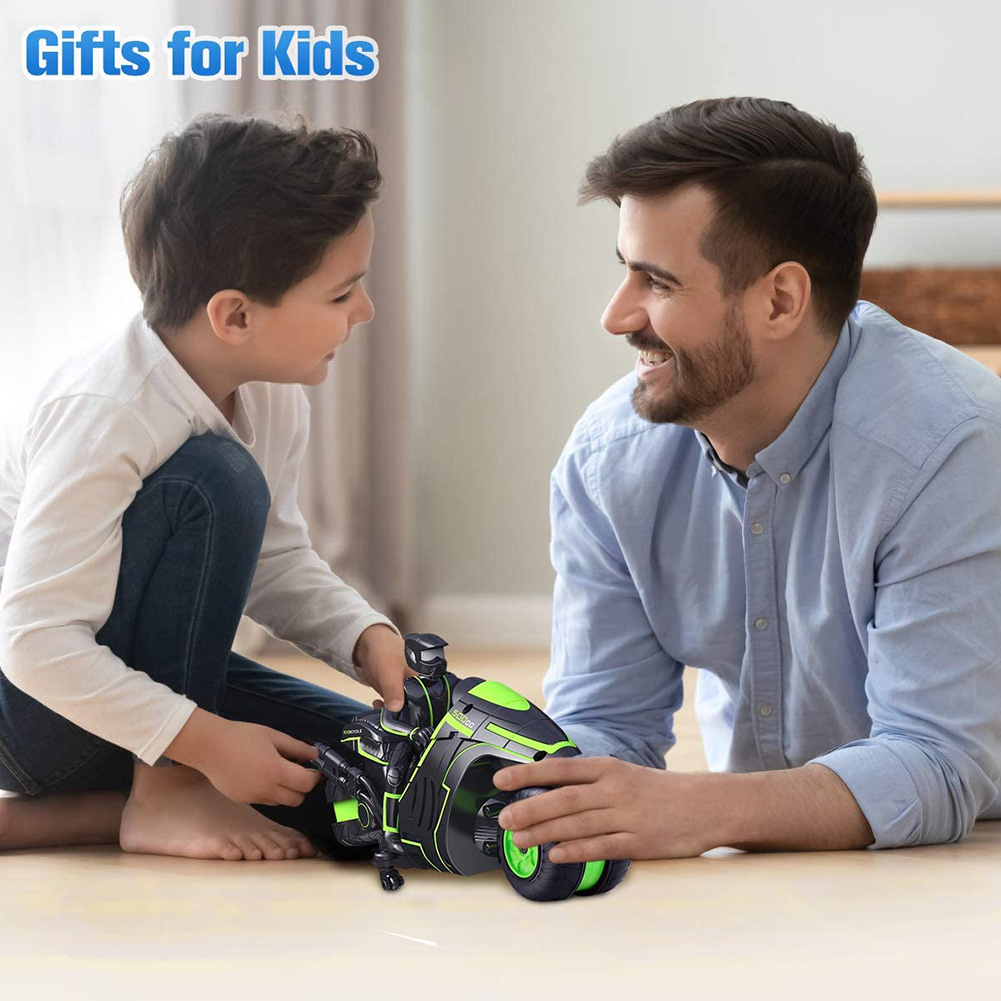 Elektrisk rc motorsykkel høyhastighets Racing 360 gradere spinning til låve morsom unisex 2.4 ghz stunt drift usb oppladbar