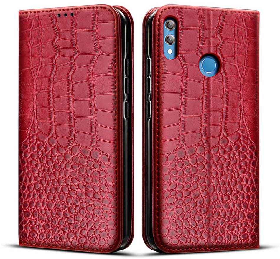 For huawei honor 9x case Honor 9X Premium Case flip leather Magnetic Phone case For Huawei Honor 9X Premium STK-LX1 cover: Honor 9X premium / Style 1 Red