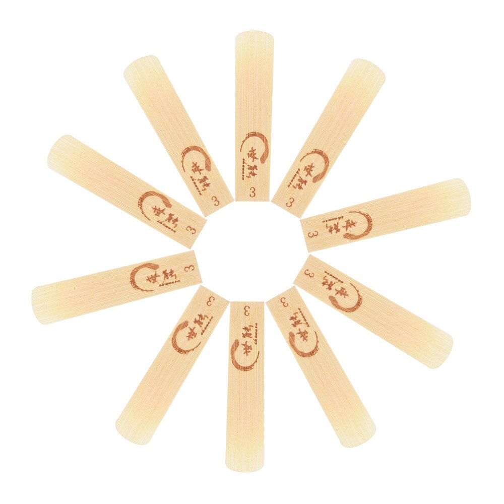 10pcs/ Box Saxophone Reeds Elementary Bb Soprano Saxophone Sax Reeds Strength 2.0/ 2.5/ 3.0 for Beginners