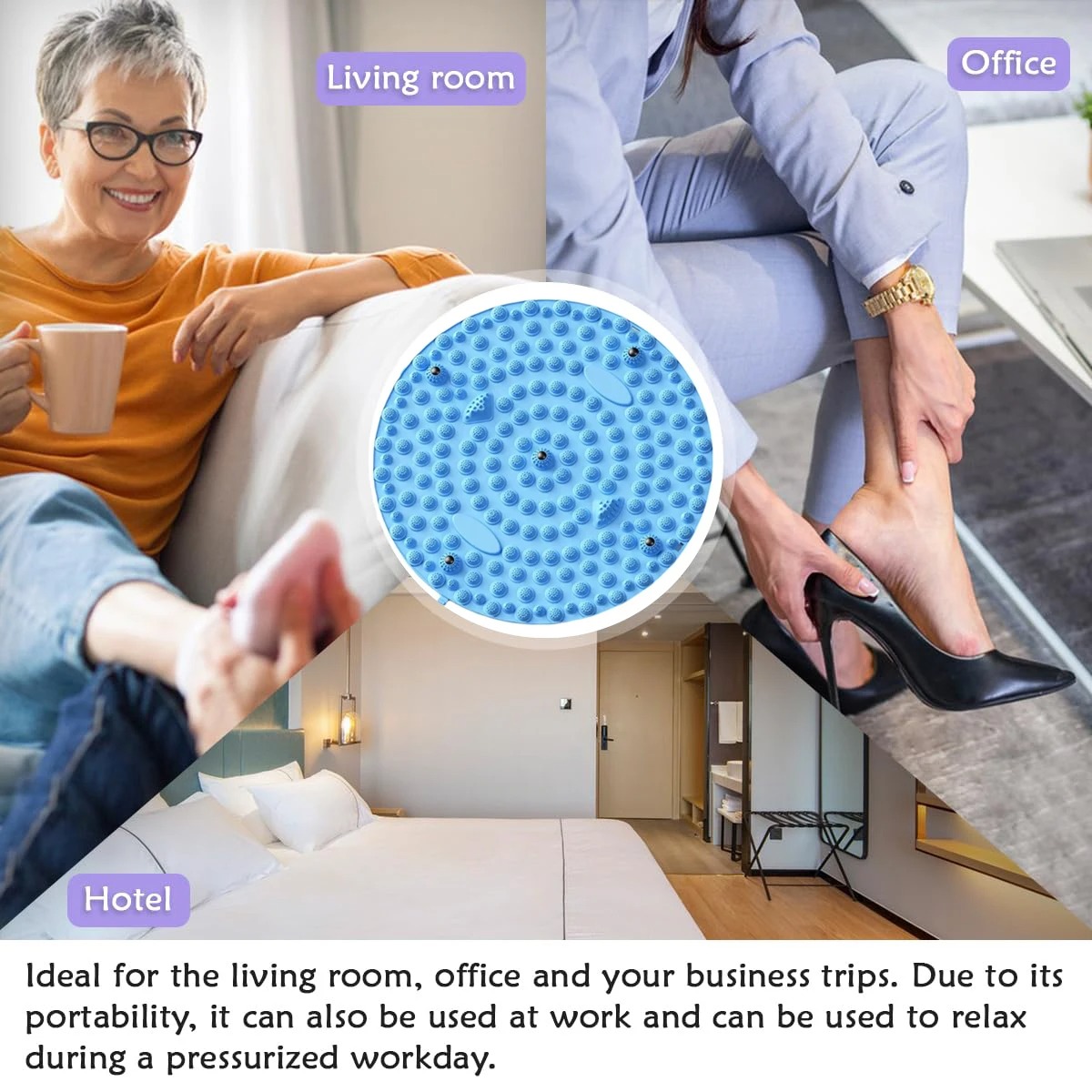 Almohadillas de punto de presión, tablero para masaje de pies, estera de acupresión, reflexología del pie, placa para caminar, terapia magnética, cuidado del disco de acupresión