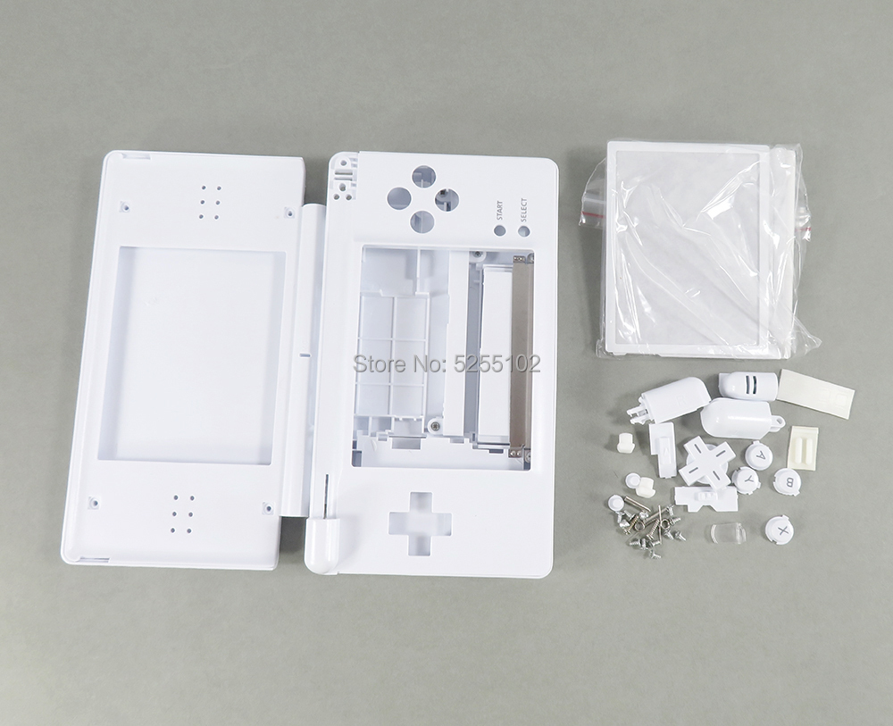 1set Full Housing Cover Case For NDSL Housing Case with Full Buttons for Nintendo DS Lite Transparent clear Shell Cover Case