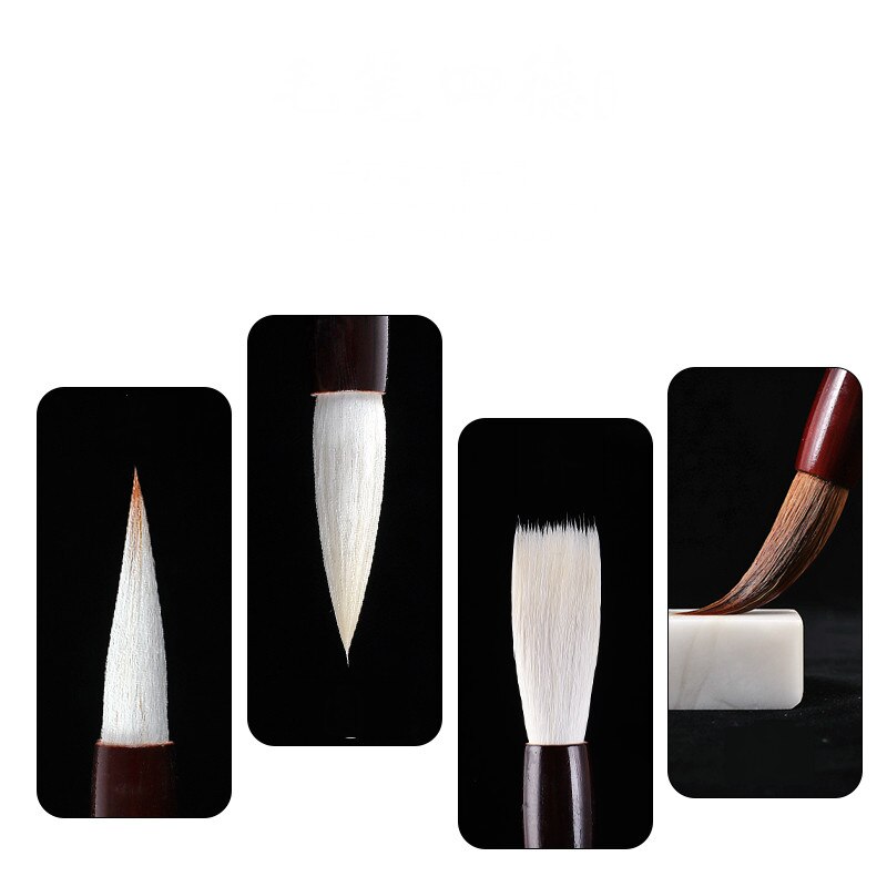 Chinese Traditional Calligraphy Brush Pen Hopper-shaped Brush Woolen Weasel Multiple Writing Painting Supply L/M/S