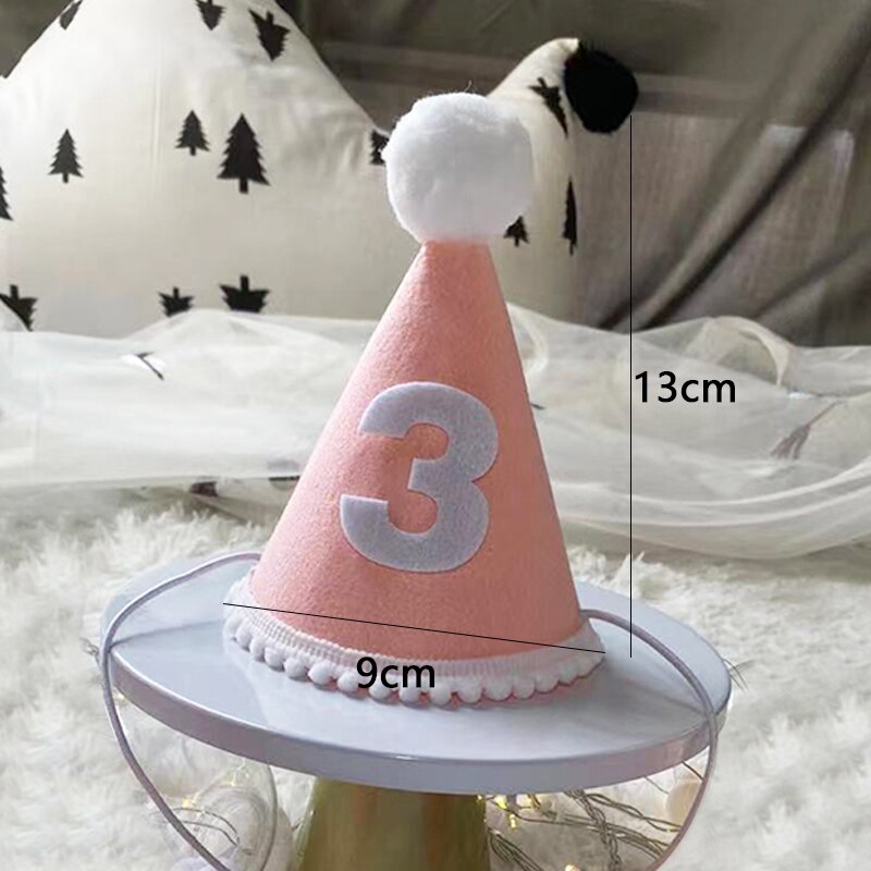 Chapeau couronne d'anniversaire pour enfants, coiffe princesse Prince, décoration de fête prénatale, fournitures pour fête d'anniversaire, 1/2/3 ans