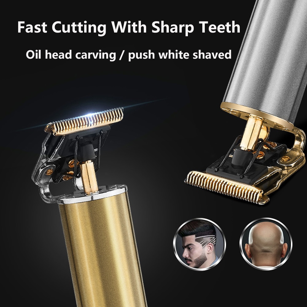 Elektrisk bærbar hårtrimmer professionel frisør klipper barbermaskine 10w usb lcd skærm trimmere til mænd hårstyling værktøjer
