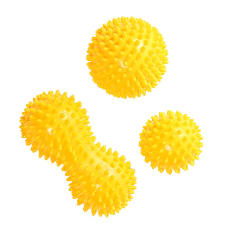 PVC Training grip ball Portable physiotherapy ball Catch hand hedgehog Foot Massage ball: Yellow