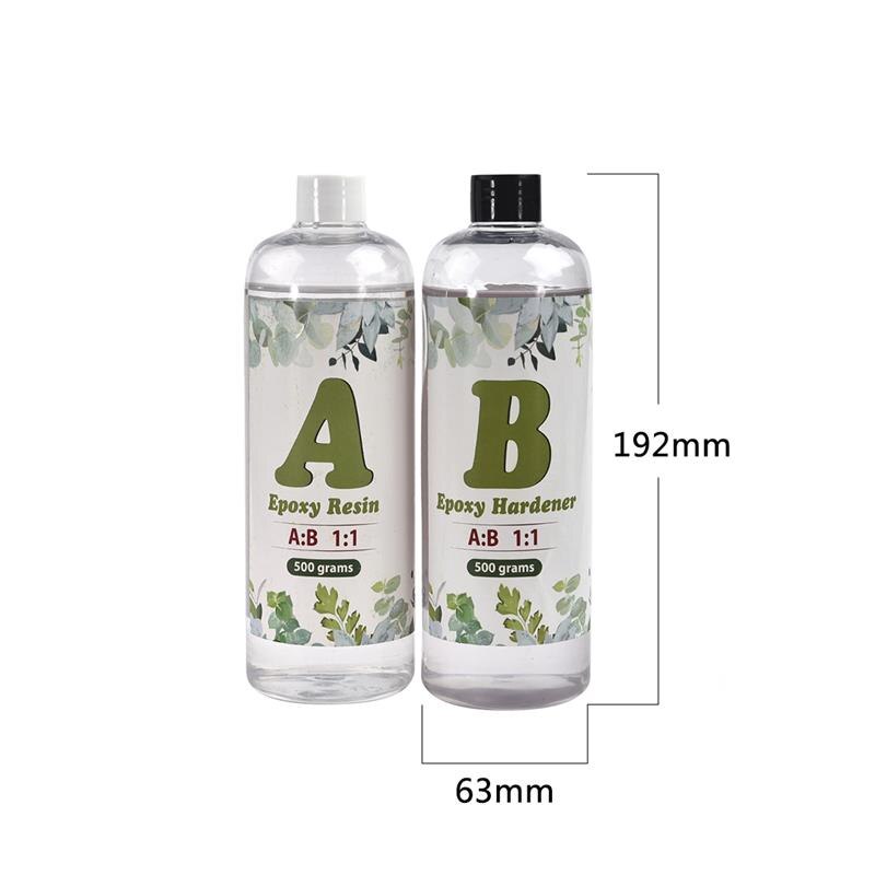 AB Crystal Epoxy AB Resin Glue Small Bottle 1:1 AB Glue With Free 1 Set Resin Molds Making Tools Starter Set Jewelry Making: A500g-B500g