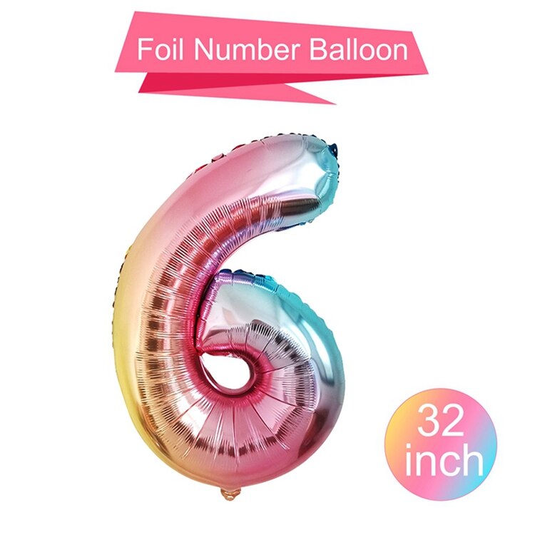 Huiran 32 tommers folieballonger tall ballongfigurer ballonger bursdagsfest dekor barn voksen ballong luftballongballer babyshower: 6