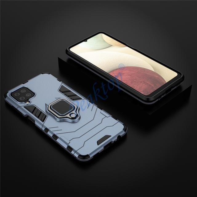 Für Samsung A12 Fall Samsung A12 Finger Ring Halter Telefon Fall für Samsung Galaxy M12 M32 A12 / A22 5G Fall TPU Stoßstange EIN 12