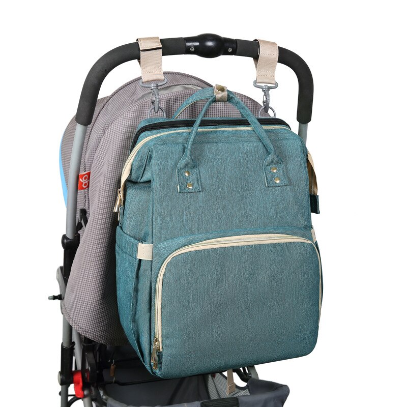 Mode Luiertassen Rugzak Multifunctionele Opvouwbare Baby Bed Wieg Tas Grote Capaciteit Wandelwagen Zak Isolatie Verpleging