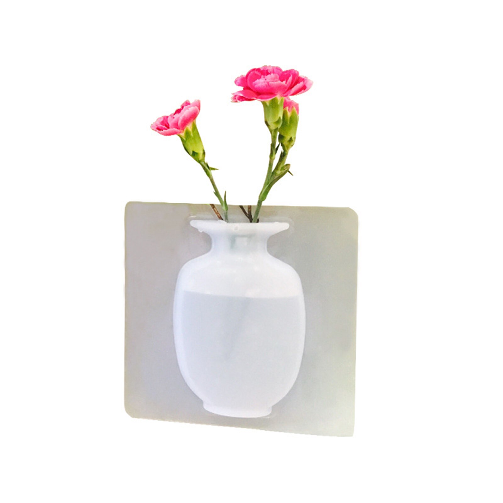 Planteur d&#39;intérieur suspendu en plastique, couvercle de fleurs, rond, boîte de rangement, DIY, 1 pièce: WHITE