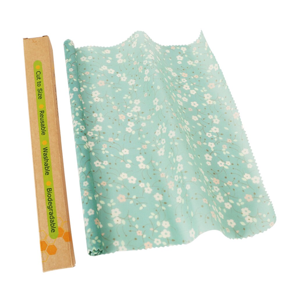 Réutilisable Wraps De Conservation Des Aliments Frais De Stockage Organique Cire D'abeille Tissu Wrap Film Alimentaire Modèle Fait Sur Commande: Blue
