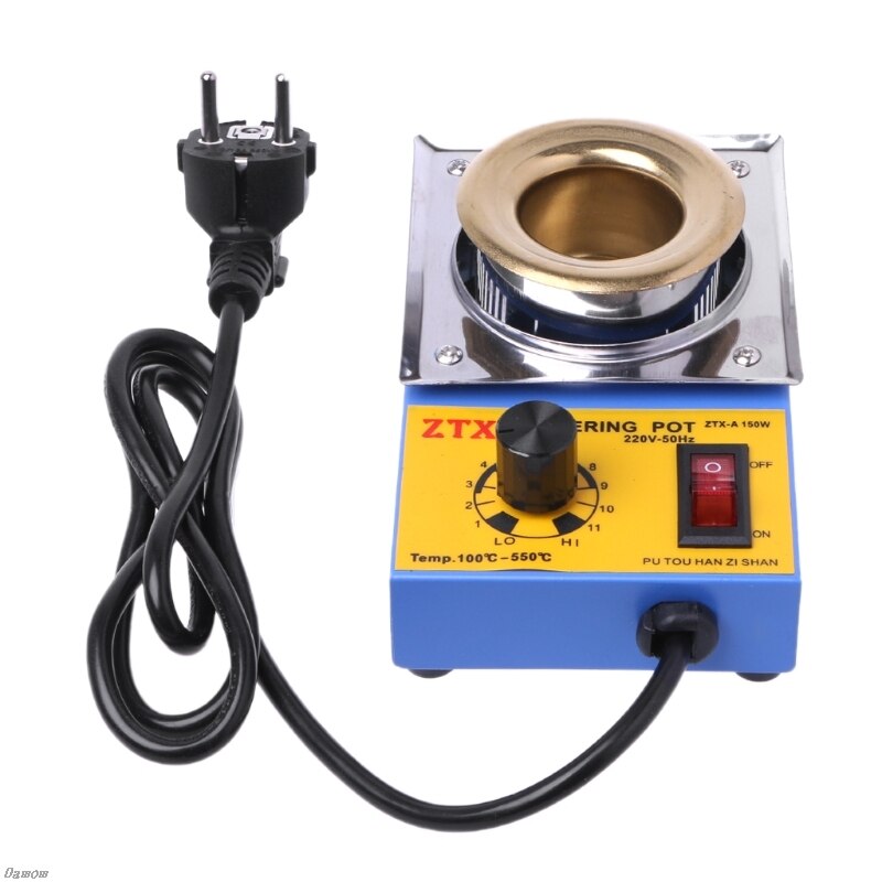 150W Solder Pot Lead-Free Adjustable Temperature Tin Furnace with EU plug 200-580 Celsius Degree