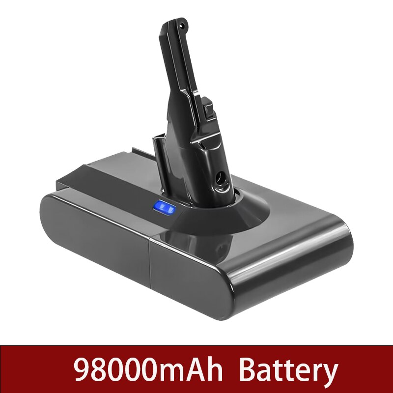 per Dyson V8 sostituzione batteria aspirapolvere portatile da pavimento 21.6V 98000mAh caricabatterie senza fili per batterie Li-ione ricaricabile: 98000mah