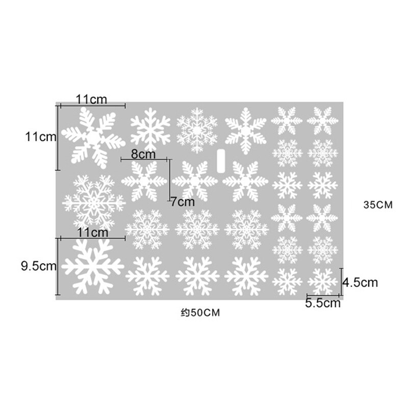 Stickers Christmas Snowflake Wall Sticker Window Christmas Wallpaper 27pcs Room Wall Decals Christmas Decorations For Home