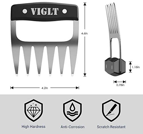 Meat Claws, Meat Claws Meat Shredder for BBQ, Stainless Steel Meat Forks, Meat Claws for Shredding, Pulling, Turkey, Chicken, Br