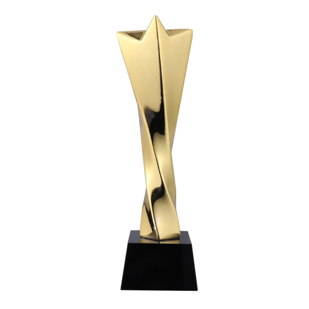 1PC Golden Award Trophy Resin Reward Prize Competition Award Trophy for Ceremony Game Sport Appreciation